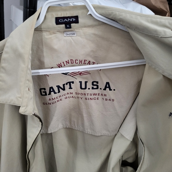 GANT U.S.A Bomber Jacket, The Windcheater, Beige, XL, Mens, Used, 100% Cotton - Picture 5 of 16